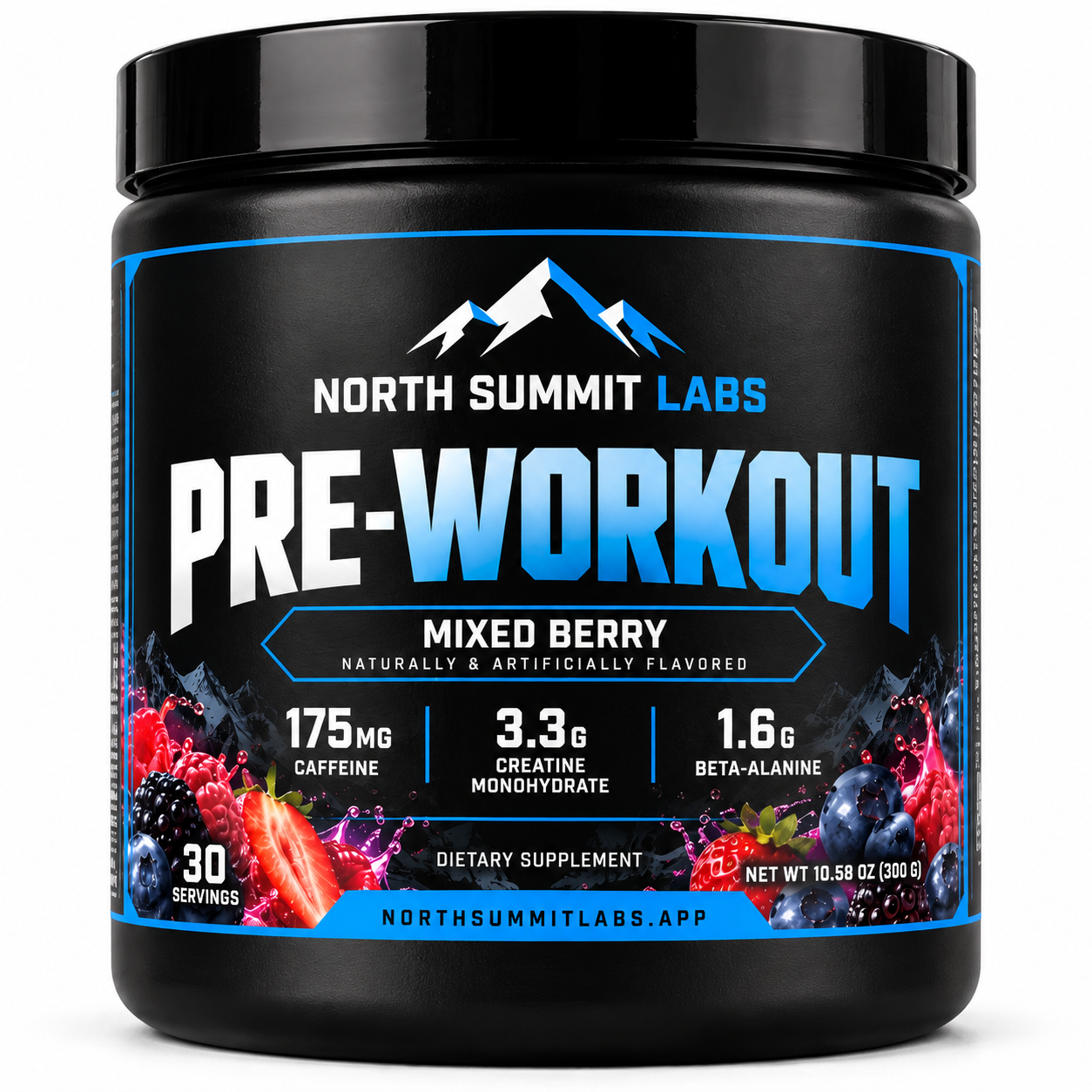 North Summit Labs Pre-Workout Mixed Berry — 30 servings