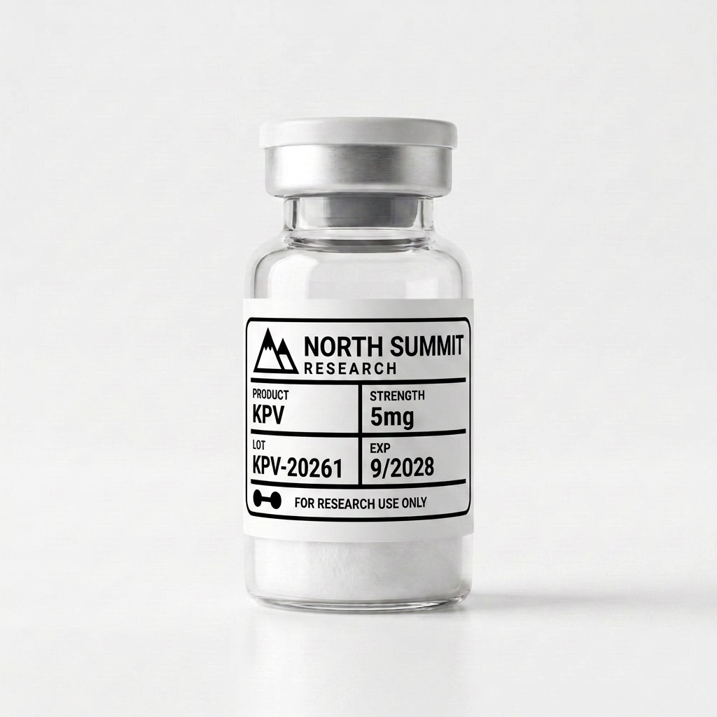 KPV 5mg research peptide vial — Research — North Summit Labs
